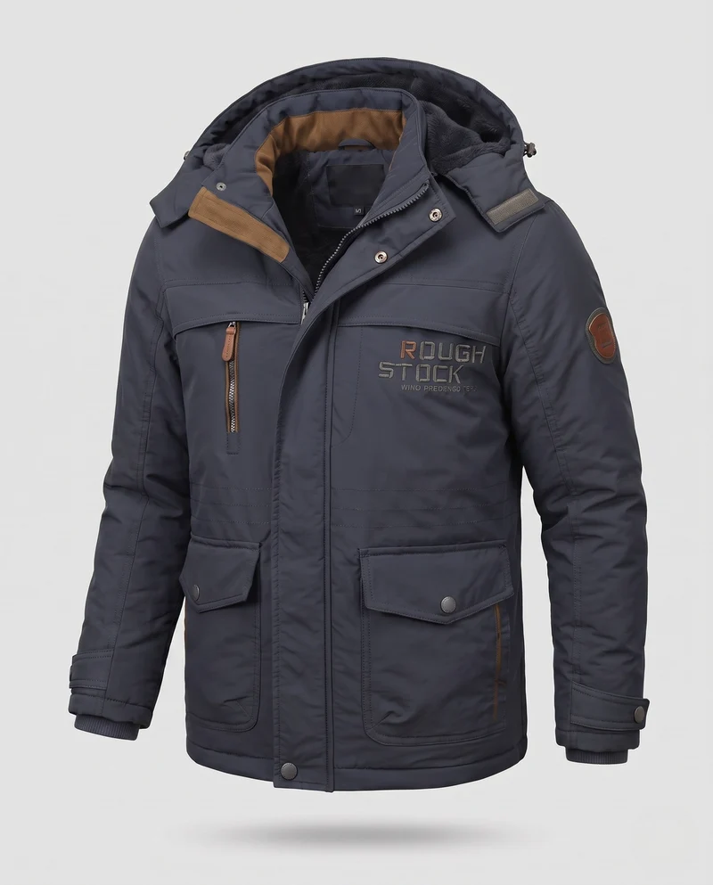 Herren kurze gepolsterte Feldblouson mit gesteppter thermischer Futter und Klappentaschen Nord Taschen