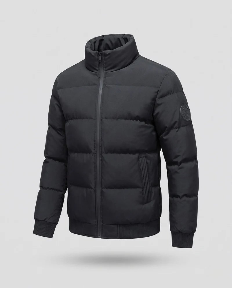 Herren Kurzblouson im gesteppten Puffer-Look mit winddichter äußeren Schicht und gerippten Abschlüssen Nord Taschen