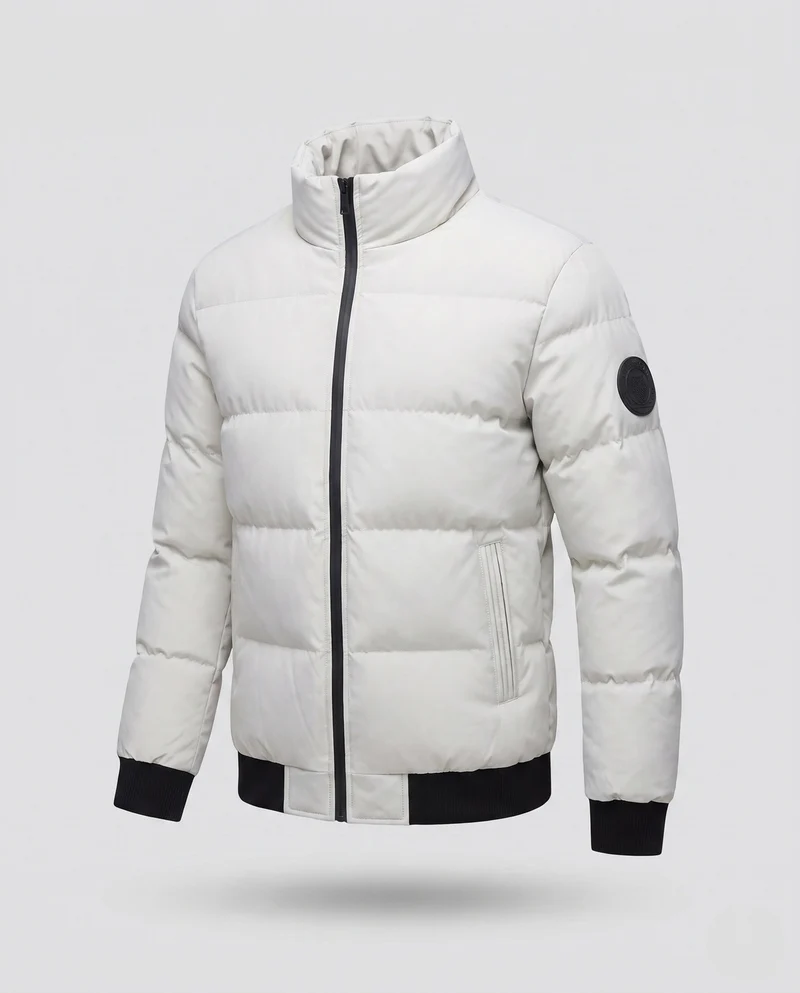 Herren Kurzblouson im gesteppten Puffer-Look mit winddichter äußeren Schicht und gerippten Abschlüssen Nord Taschen
