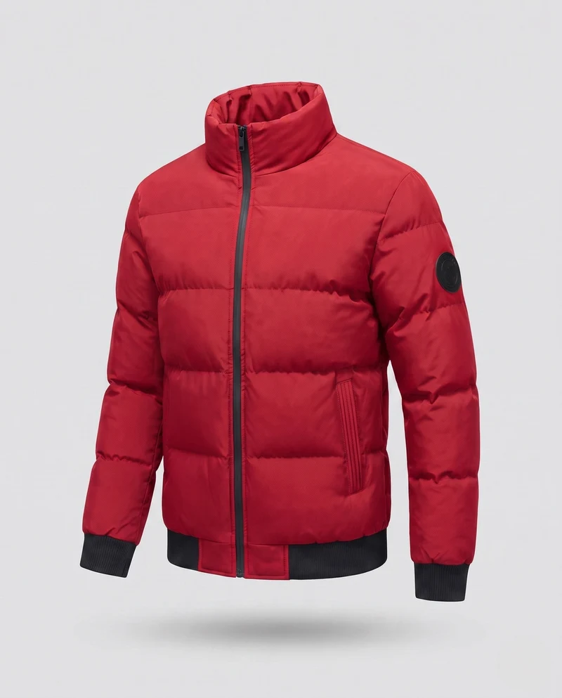 Herren Kurzblouson im gesteppten Puffer-Look mit winddichter äußeren Schicht und gerippten Abschlüssen Nord Taschen