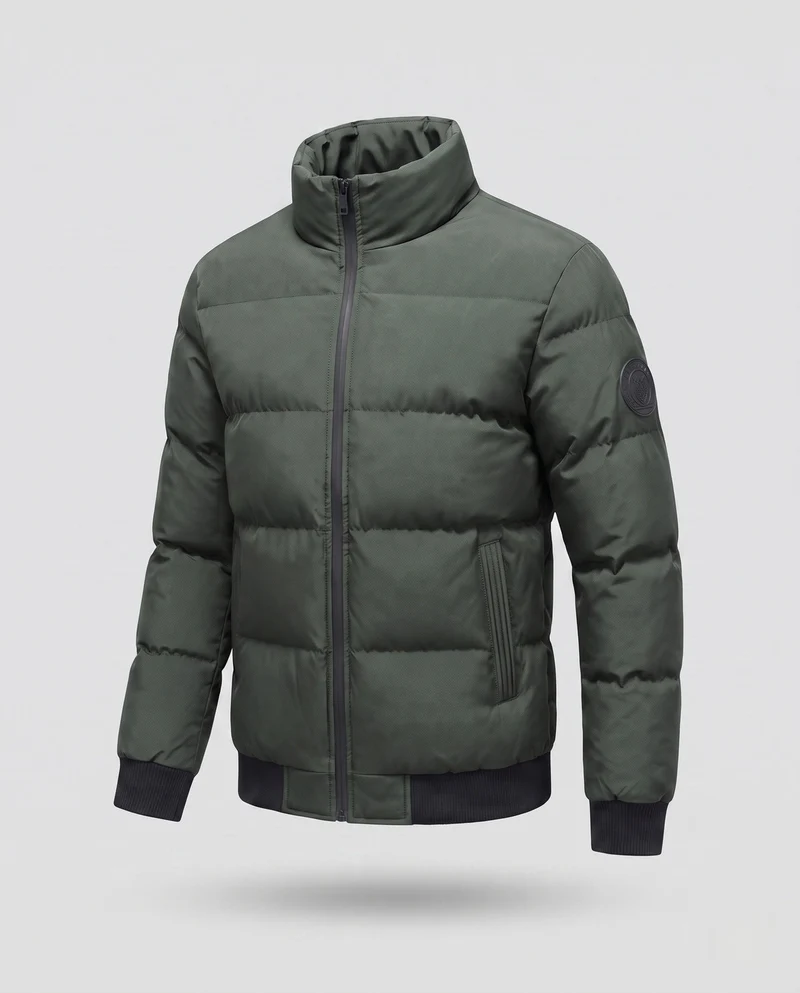 Herren Kurzblouson im gesteppten Puffer-Look mit winddichter äußeren Schicht und gerippten Abschlüssen Nord Taschen