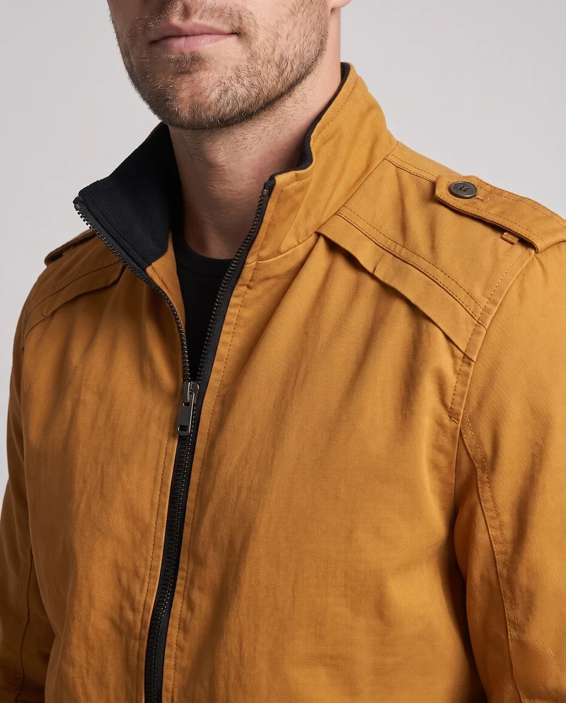 Herrenkurze Jacke im Aviatorklook mit thermo Teddyfutter und Schulterpaspelung Nord Taschen