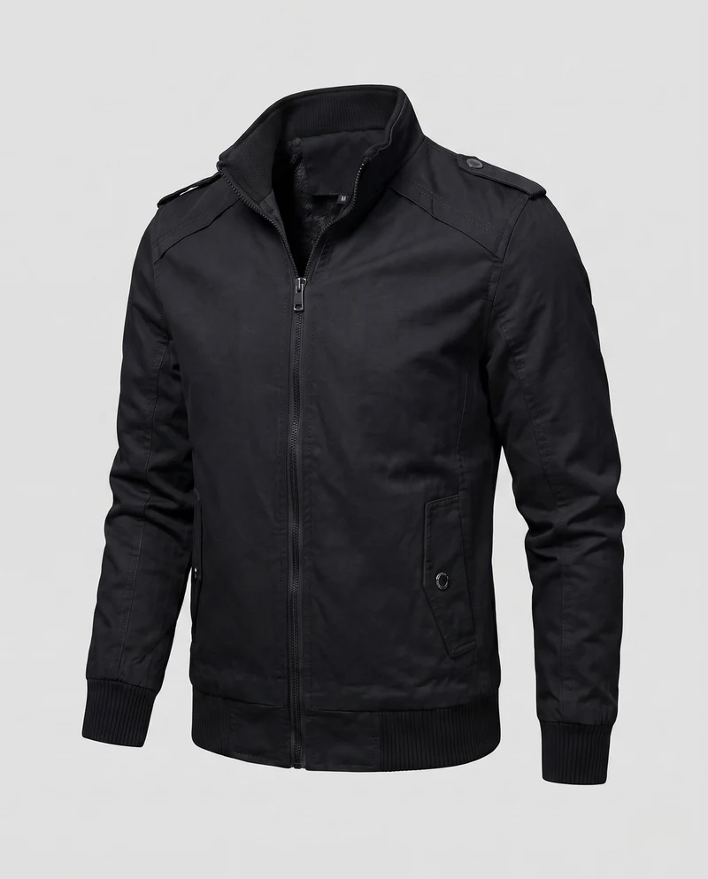 Herrenkurze Jacke im Aviatorklook mit thermo Teddyfutter und Schulterpaspelung Nord Taschen