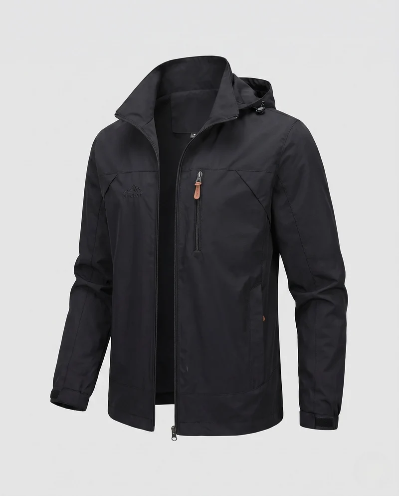 Herrenleichter urbaner Zip-Blouson mit Brustreißverschluss und elastischen Bündchen Nord Taschen