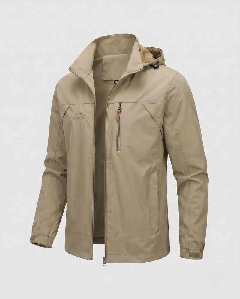 Herrenleichter urbaner Zip-Blouson mit Brustreißverschluss und elastischen Bündchen Nord Taschen