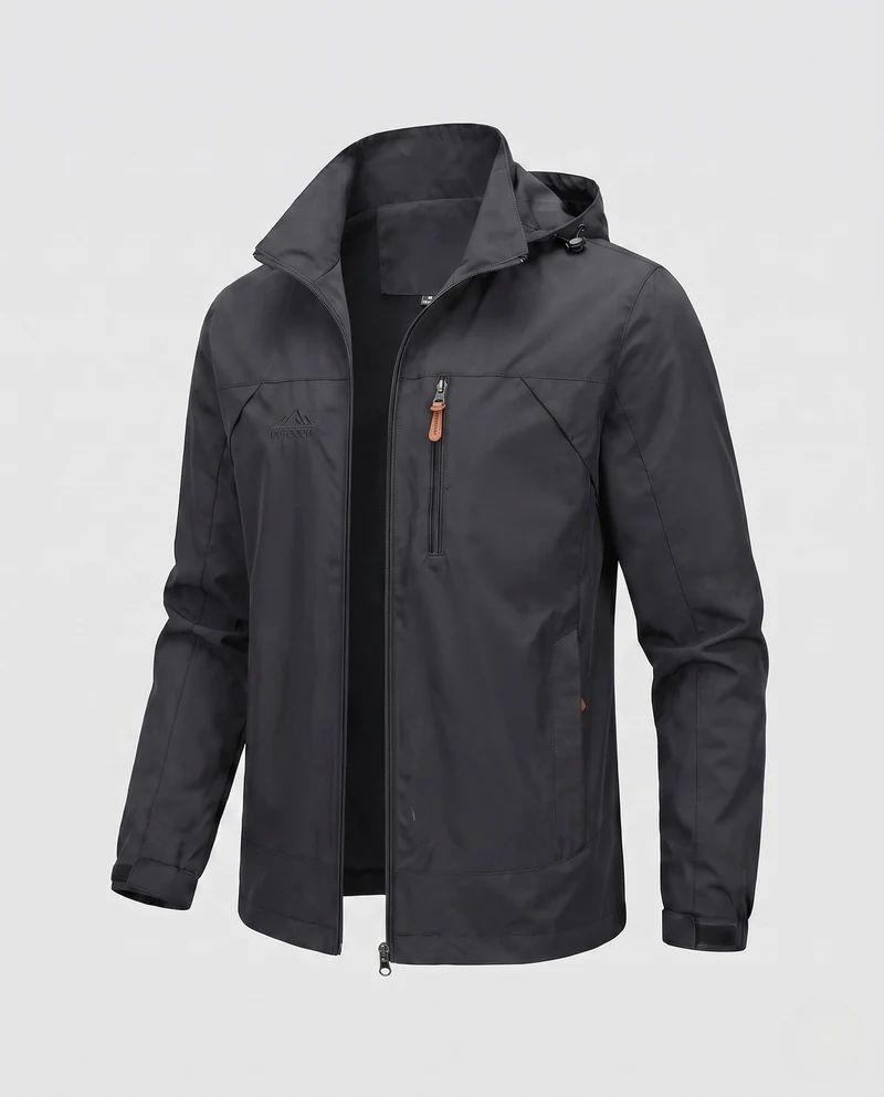 Herrenleichter urbaner Zip-Blouson mit Brustreißverschluss und elastischen Bündchen Nord Taschen