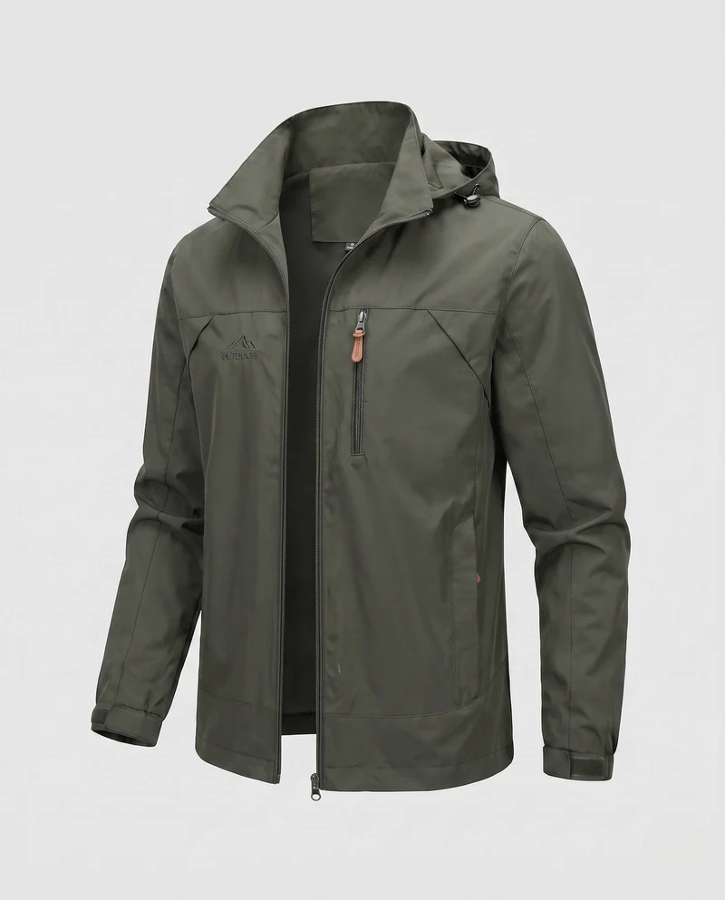 Herrenleichter urbaner Zip-Blouson mit Brustreißverschluss und elastischen Bündchen Nord Taschen