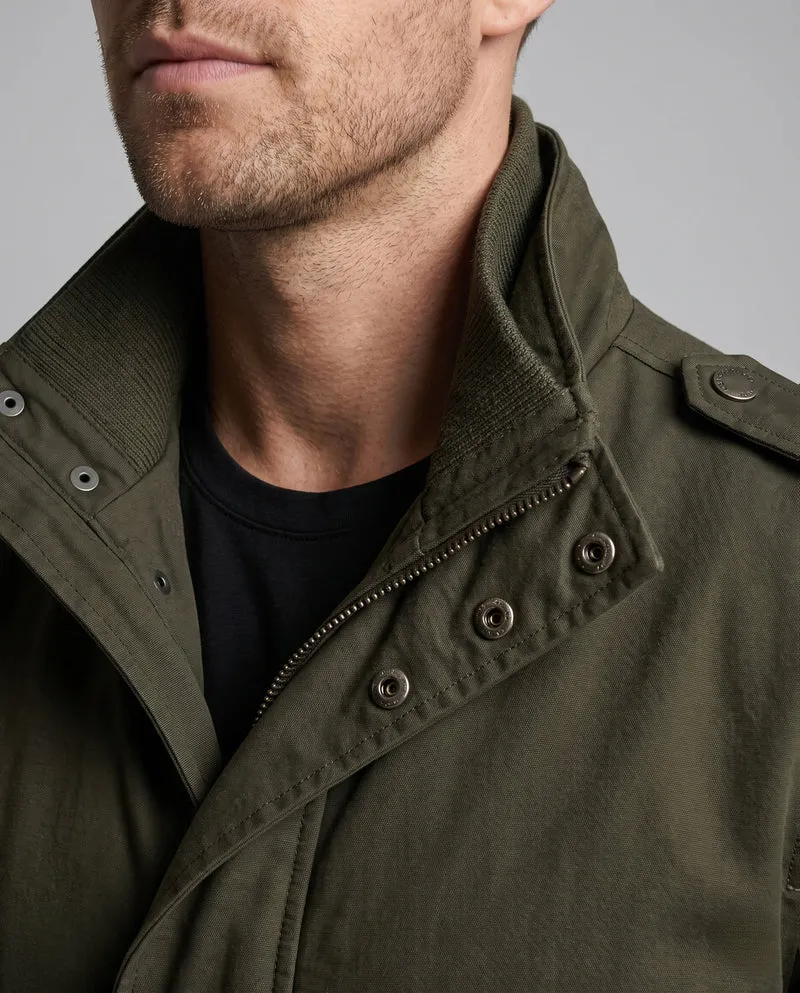 Herren Kurzpilotjacke aus Canvas mit verborgener thermischer Fütterung und Schulterepauletten Nord Taschen