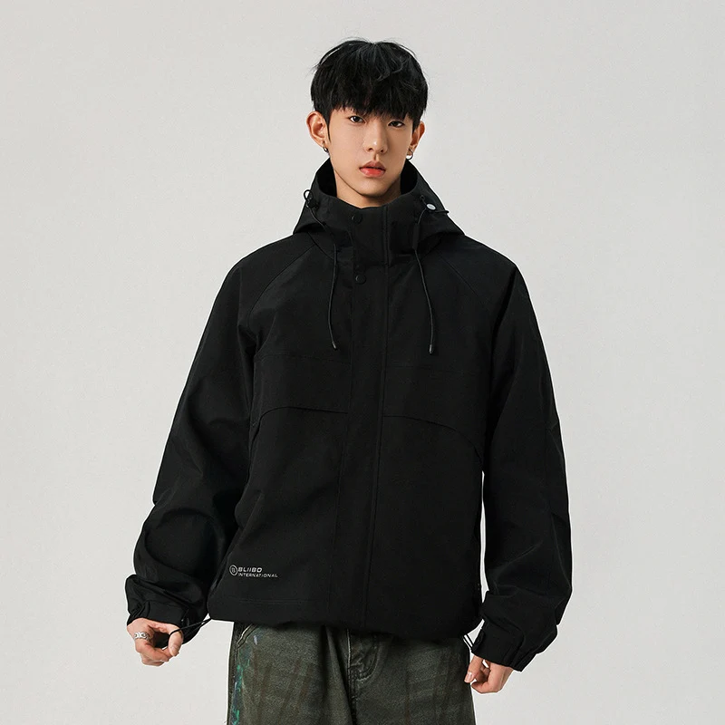 Herren Technische Kapuzen-Softshelljacke mit hohem Kragen und verstellbarem Saum Nord Taschen