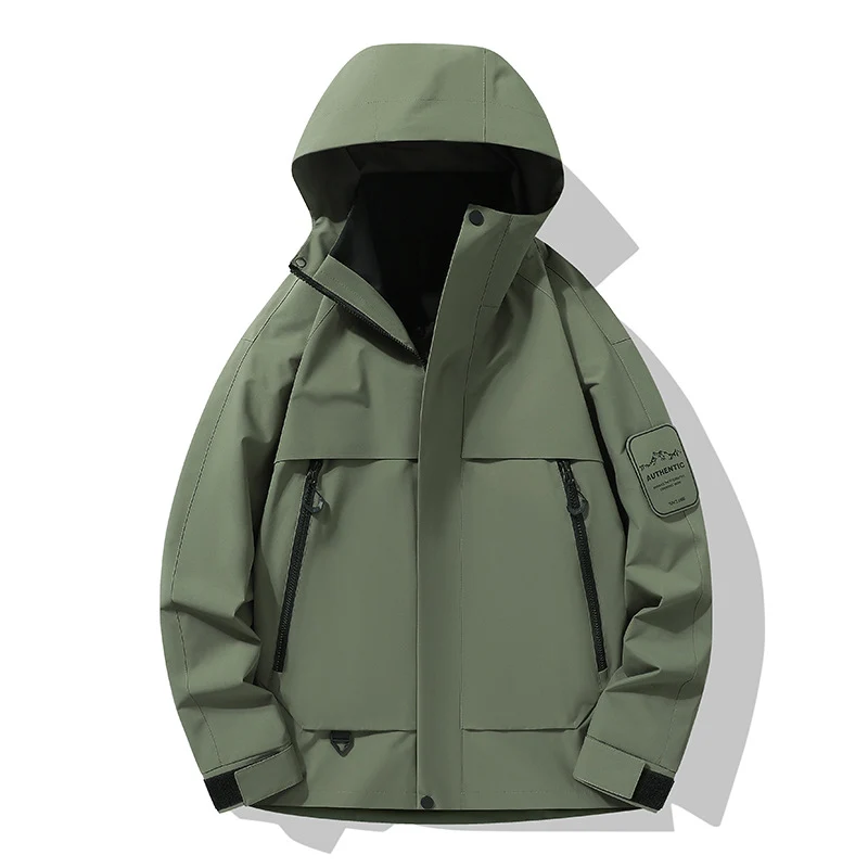Herren multifunktionale Wasserfeste Softshell-Regenjacke mit abnehmbarer Fleece-Innenjacke Nord Taschen
