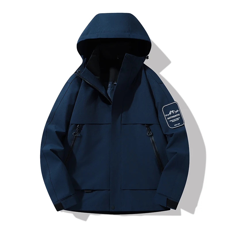 Herren multifunktionale Wasserfeste Softshell-Regenjacke mit abnehmbarer Fleece-Innenjacke Nord Taschen