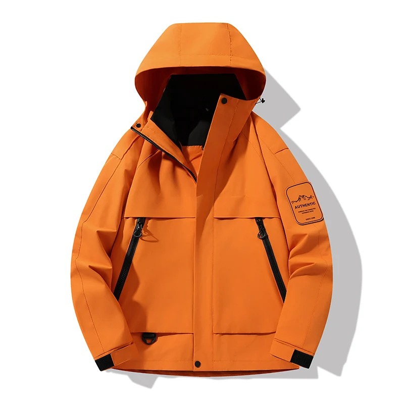 Herren multifunktionale Wasserfeste Softshell-Regenjacke mit abnehmbarer Fleece-Innenjacke Nord Taschen
