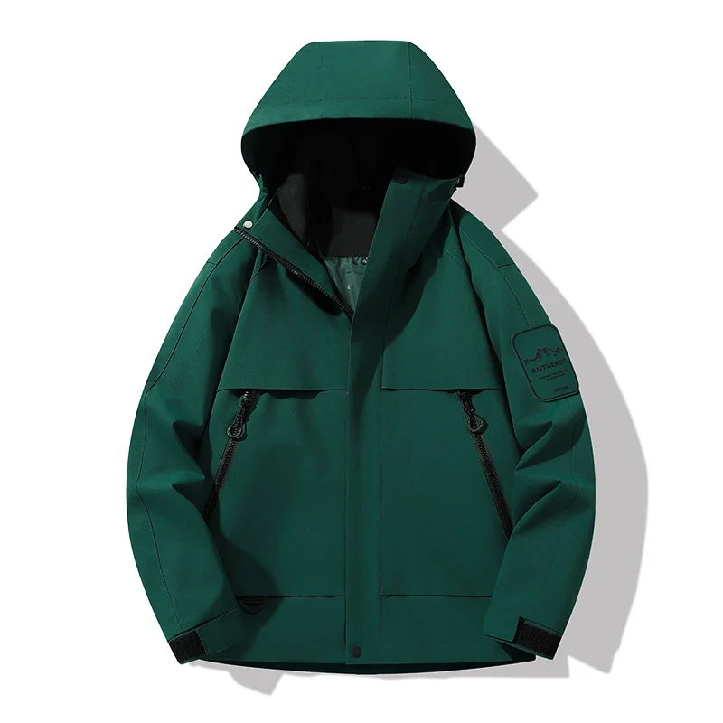 Herren multifunktionale Wasserfeste Softshell-Regenjacke mit abnehmbarer Fleece-Innenjacke Nord Taschen