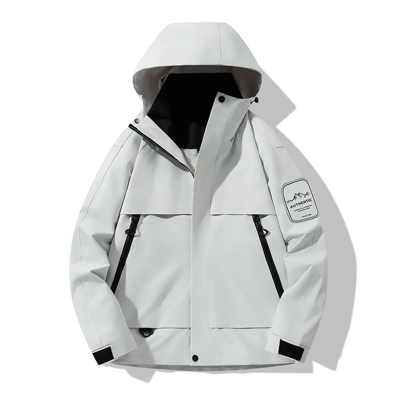 Herren multifunktionale Wasserfeste Softshell-Regenjacke mit abnehmbarer Fleece-Innenjacke Nord Taschen