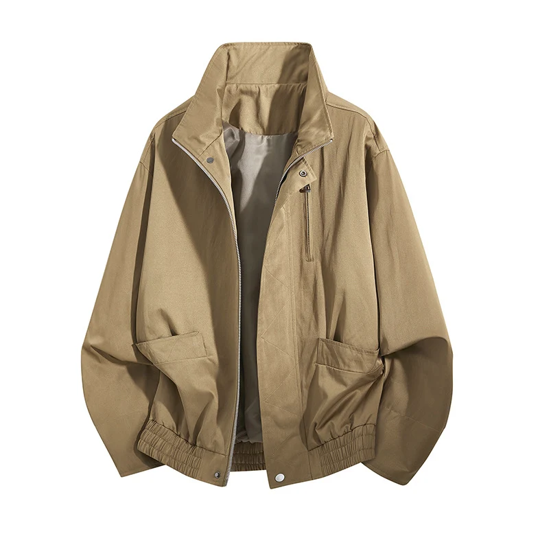 Herren Leichte Utility-Blousonjacke mit Stehkragen und elastischem Saum Nord Taschen