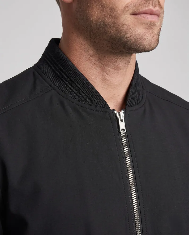 Herren kurze cropped Bomberjacke im Pilotenstil mit Taschen auf dem Arm und gerippten Bündchen Nord Taschen