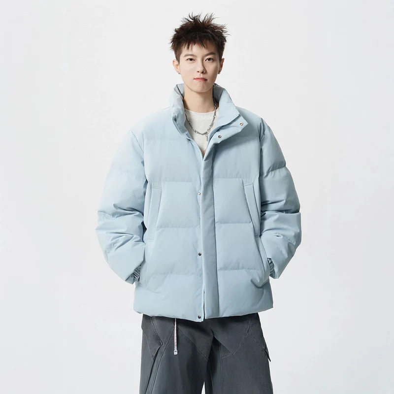 Herren Kurz geschnittene Oversize Steppjacke mit hohem Kragen Nord Taschen