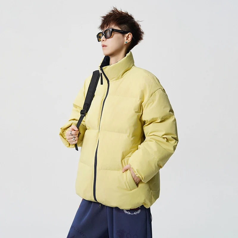 Herren Kurz geschnittene Oversize Steppjacke mit hohem Kragen Nord Taschen