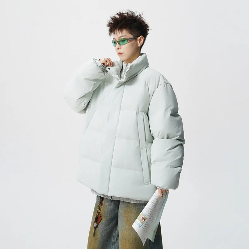 Herren Kurz geschnittene Oversize Steppjacke mit hohem Kragen Nord Taschen