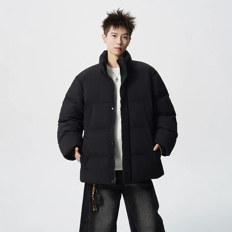 Herren Kurz geschnittene Oversize Steppjacke mit hohem Kragen Nord Taschen