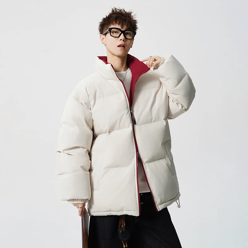Herren Kurz geschnittene Oversize Steppjacke mit hohem Kragen Nord Taschen