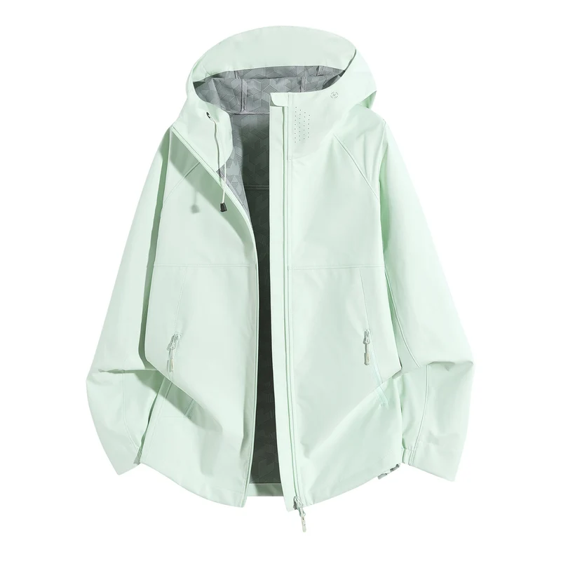 Damen Wetterfeste Kapuzenjacke mit belüftetem Kragen Nord Taschen