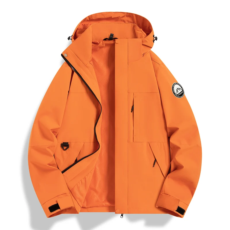 Damen Wasserfeste technische Kapuzenjacke mit verschweißten Nähten und verstellbaren Bündchen Nord Taschen