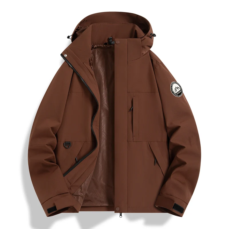 Damen Wasserfeste technische Kapuzenjacke mit verschweißten Nähten und verstellbaren Bündchen Nord Taschen