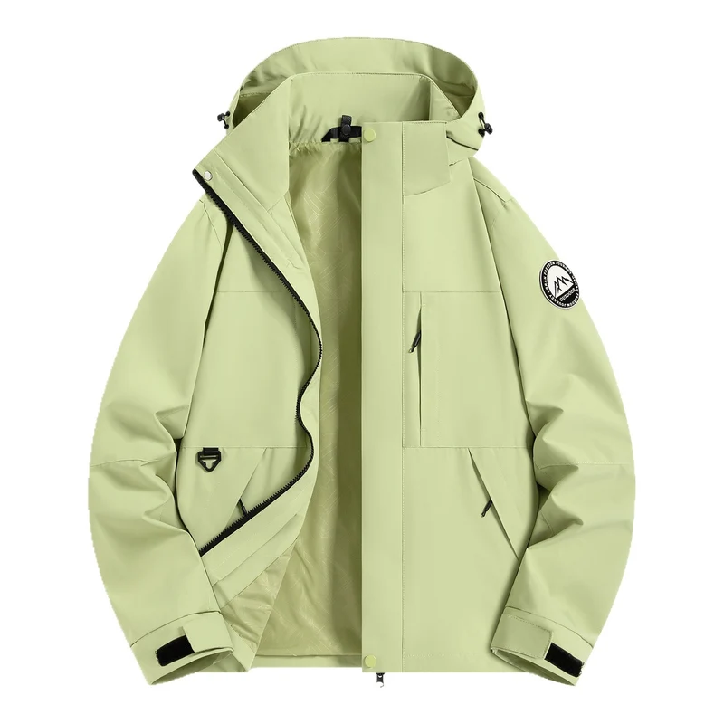 Damen Wasserfeste technische Kapuzenjacke mit verschweißten Nähten und verstellbaren Bündchen Nord Taschen