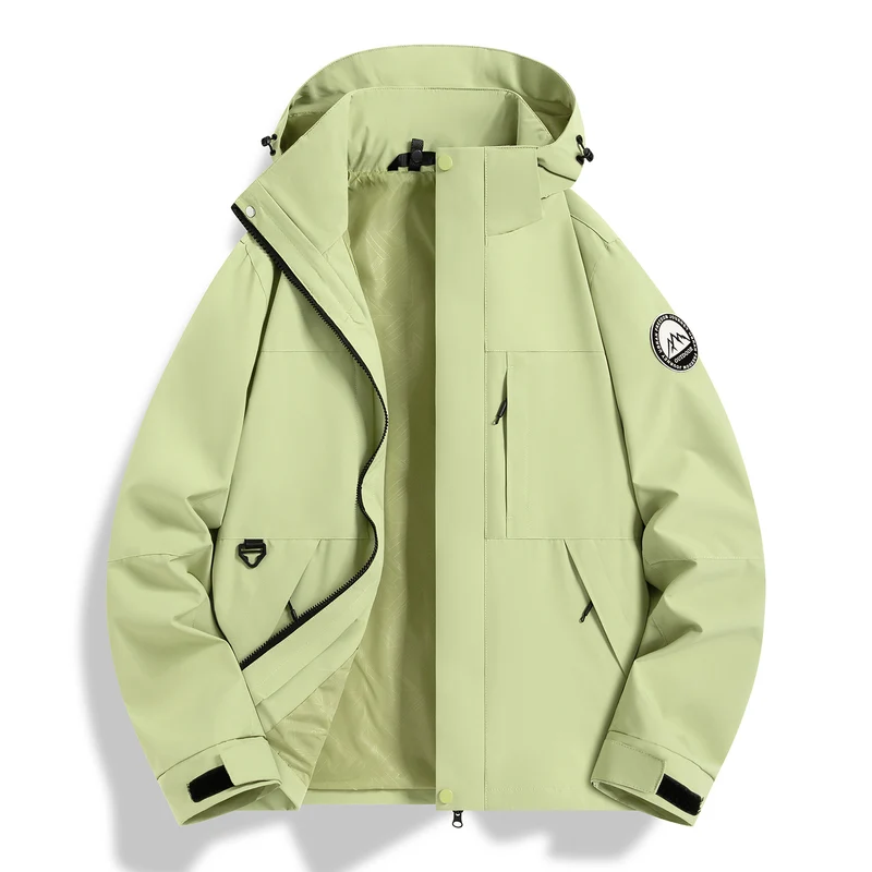 Damen Wasserfeste technische Kapuzenjacke mit verschweißten Nähten und verstellbaren Bündchen Nord Taschen