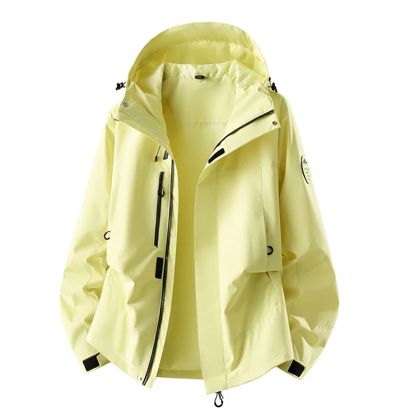 Damen technische dreilagige Softshell-Regenjacke mit getapten Nähten und Multifunktions-Taschen Nord Taschen