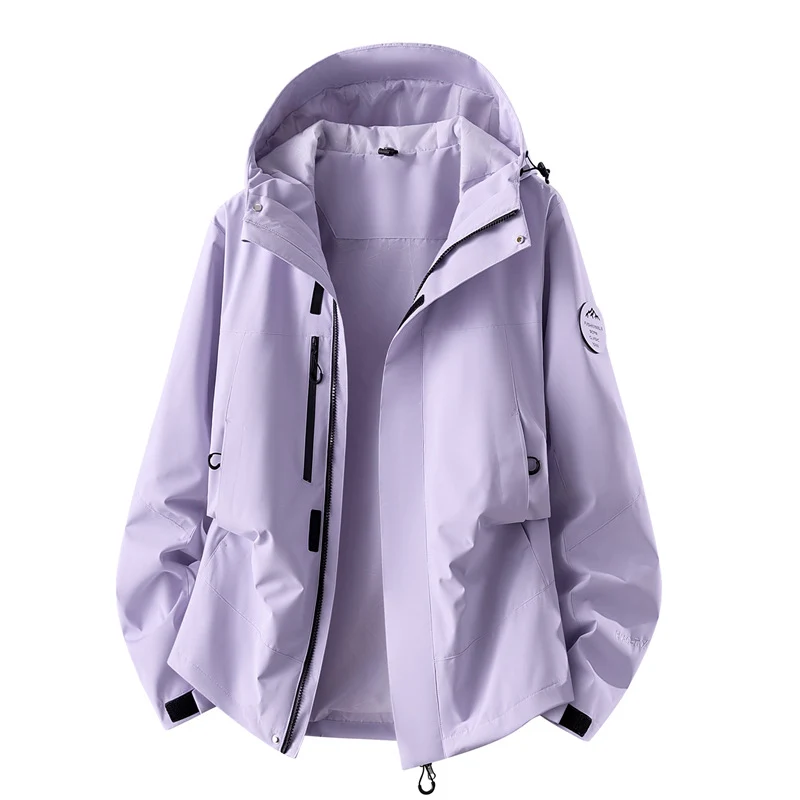 Damen technische dreilagige Softshell-Regenjacke mit getapten Nähten und Multifunktions-Taschen Nord Taschen