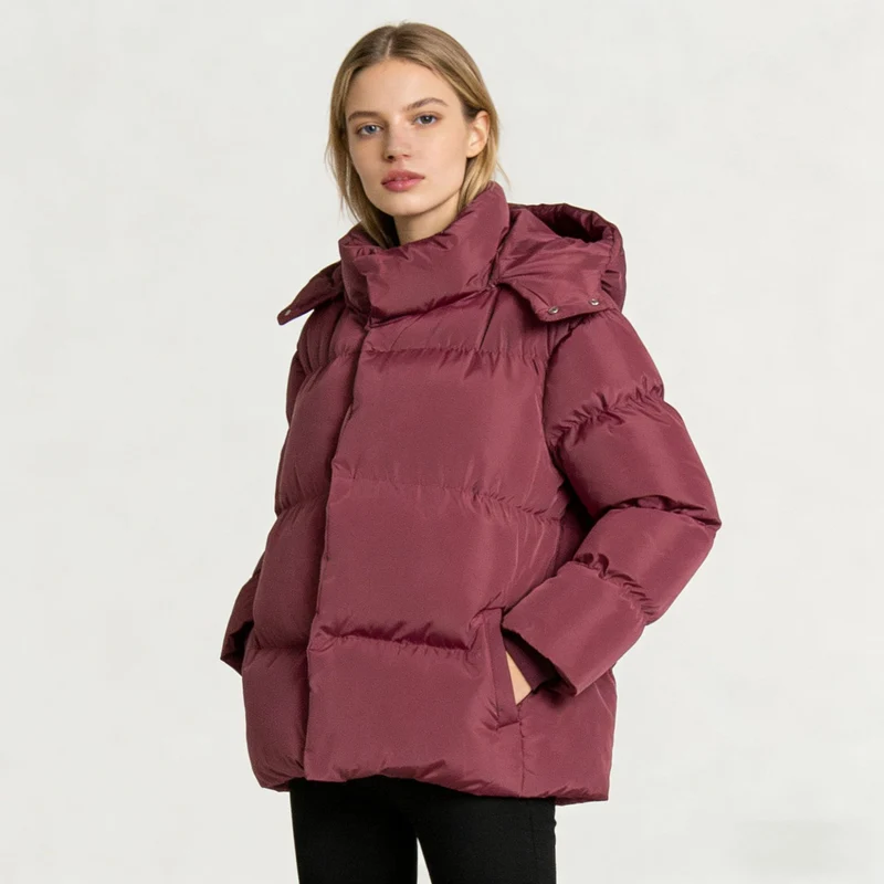 Damen Steppdaunenjacke mit hohem Kragen Nord Taschen
