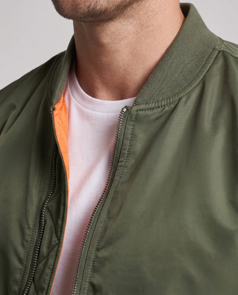 Herren Bomberjacke Pilotjacke mit wärmender Thermofutter und Ärmeltasche Utility Nord Taschen