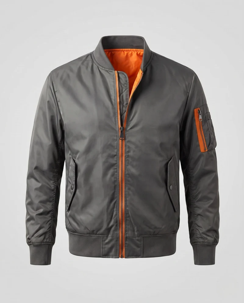 Herren Bomberjacke Pilotjacke mit wärmender Thermofutter und Ärmeltasche Utility Nord Taschen