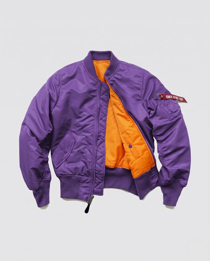Herren-Bomberjacke im Fliegerstil mit kontrastierendem Innenfutter und Armeltasche Nord Taschen