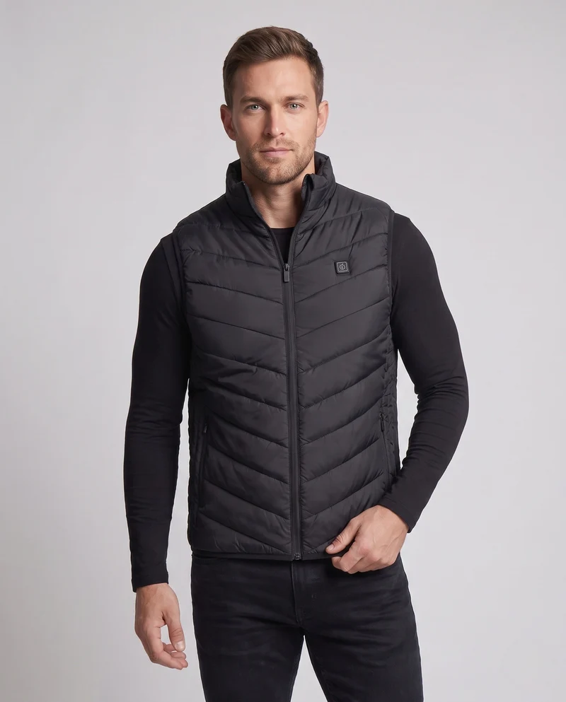 Herren beheizte Thermoweste mit Multi-Zonen-Heizsystem und USB-Anschluss Nord Taschen