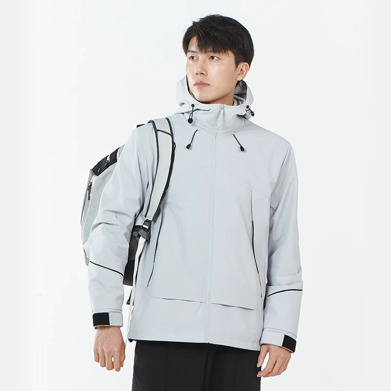 Damen Leichte wind- und wasserabweisende Softshell-Trekkingjacke mit verstellbarer Kapuze Nord Taschen
