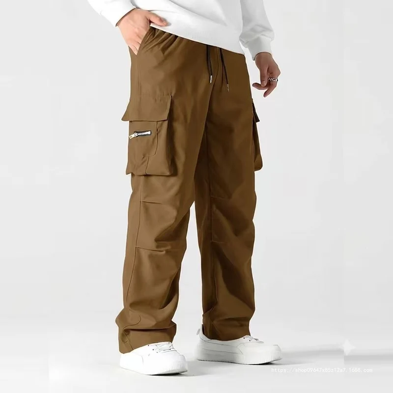 Herren weite Utility-Cargohose mit Tunnelzugbund, Knieabnähern und Multifachtaschen Nord Taschen