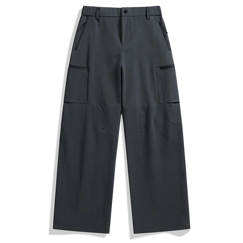 Herren weite Utility-Cargohose mit Reißverschluss‑Taschen und vorgeformten Knien Nord Taschen