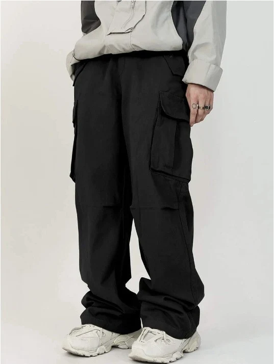 Herren Weite Utility‑Cargohose mit Multifunktions‑Taschen & legerer Baggy‑Passform Nord Taschen