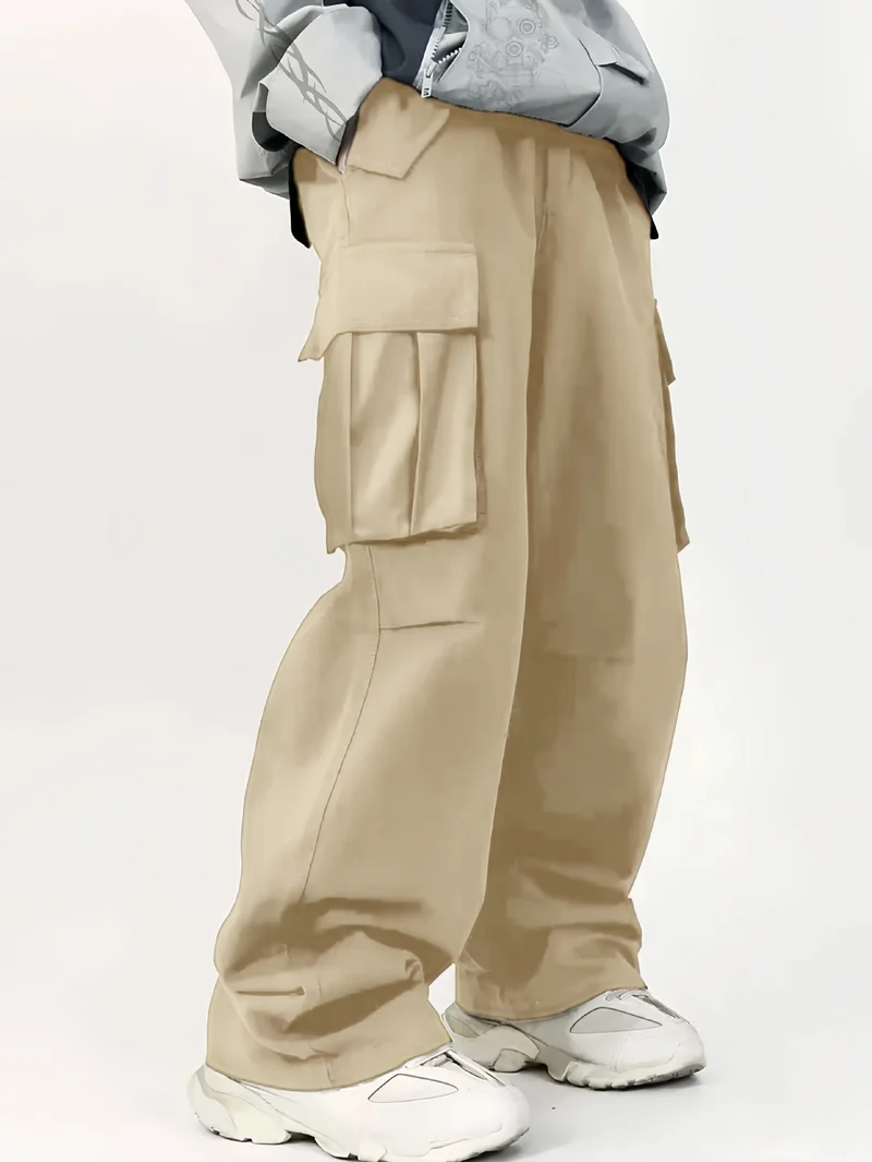 Herren Weite Utility‑Cargohose mit Multifunktions‑Taschen & legerer Baggy‑Passform Nord Taschen