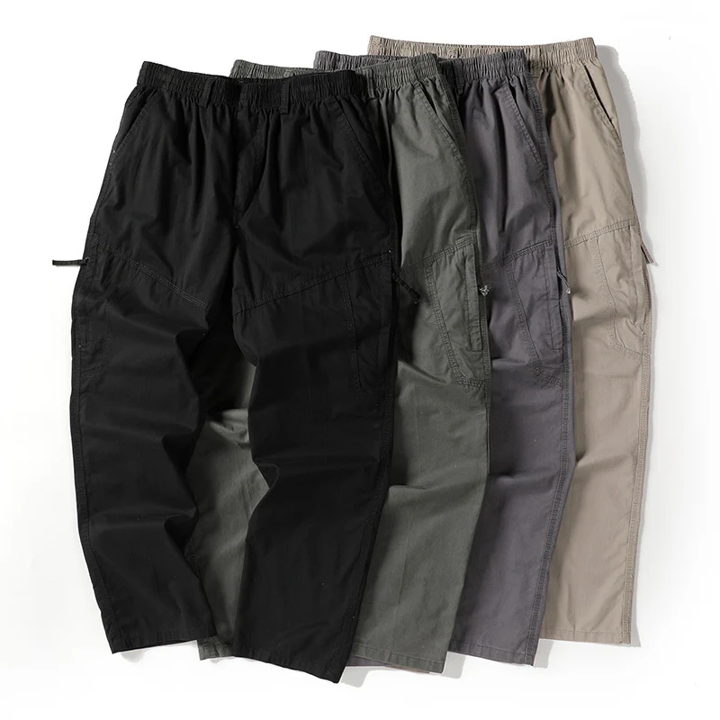 Herren Weite Utility-Cargohose mit geradem Bein, Mehrfachtaschen & lockerer Passform Nord Taschen