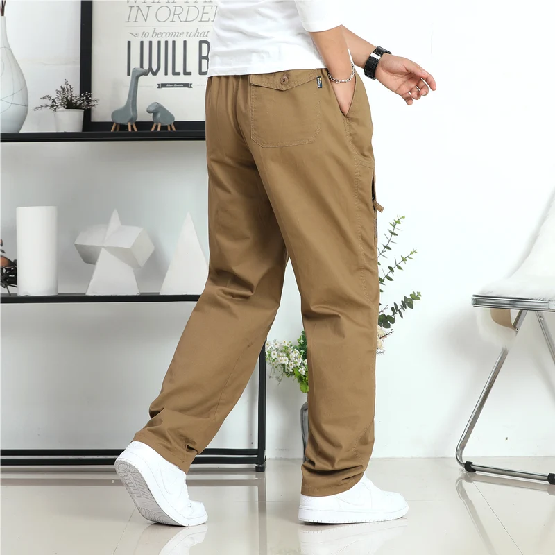 Herren Weite Utility-Cargohose mit elastischem Bund, seitlicher Reißverschlusstasche & vorgeformten Knieeinsätzen Nord Taschen