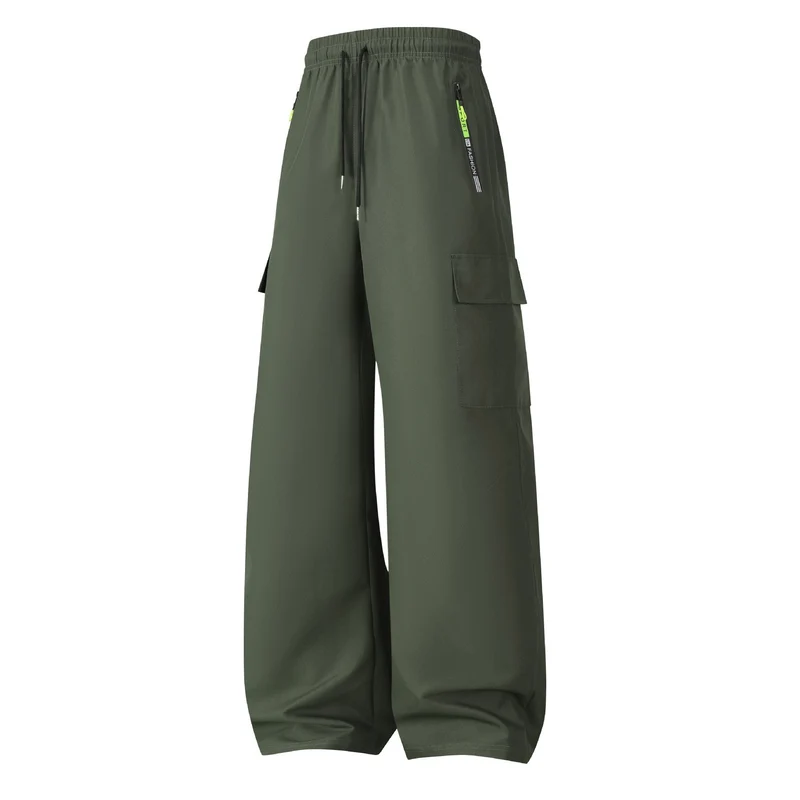 Herren Weite Utility-Cargo-Shorts mit elastischem Bund, Kordelzug & Reißverschlusstaschen Nord Taschen