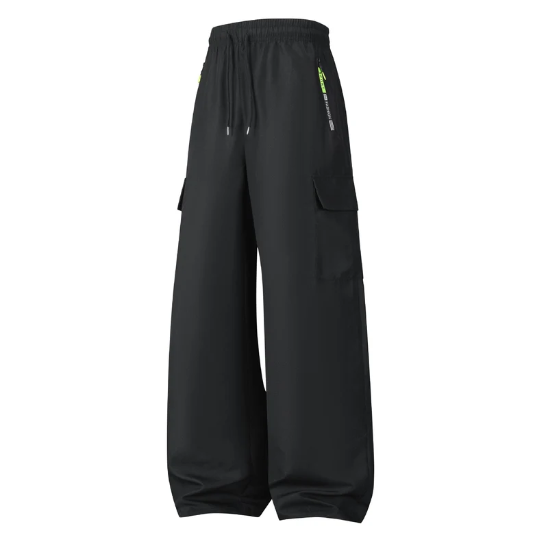 Herren Weite Utility-Cargo-Shorts mit elastischem Bund, Kordelzug & Reißverschlusstaschen Nord Taschen
