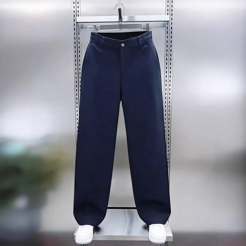 Herren Weite Twillhose mit hohem Bund, elastischem Rückenbund und geradem Bein Nord Taschen