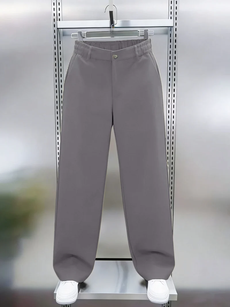Herren Weite Twillhose mit hohem Bund, elastischem Rückenbund und geradem Bein Nord Taschen