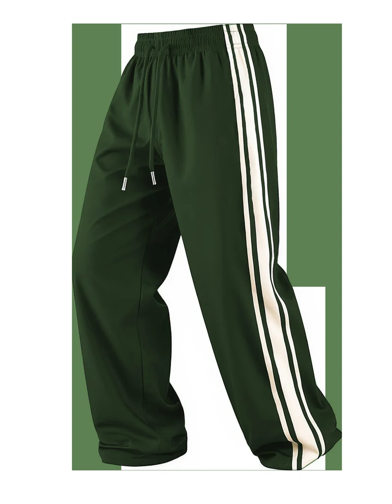 Herren Weite Trainingshose mit elastischem Tunnelzugbund, seitlichem Kontraststreifen & lockerem Baggy‑Schnitt Nord Taschen