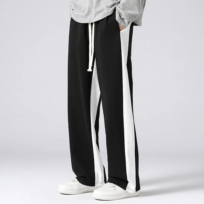 Herren Weite Trackpants mit kontrastseiteneinsätzen, elastischem Bund & Kordelzug Nord Taschen